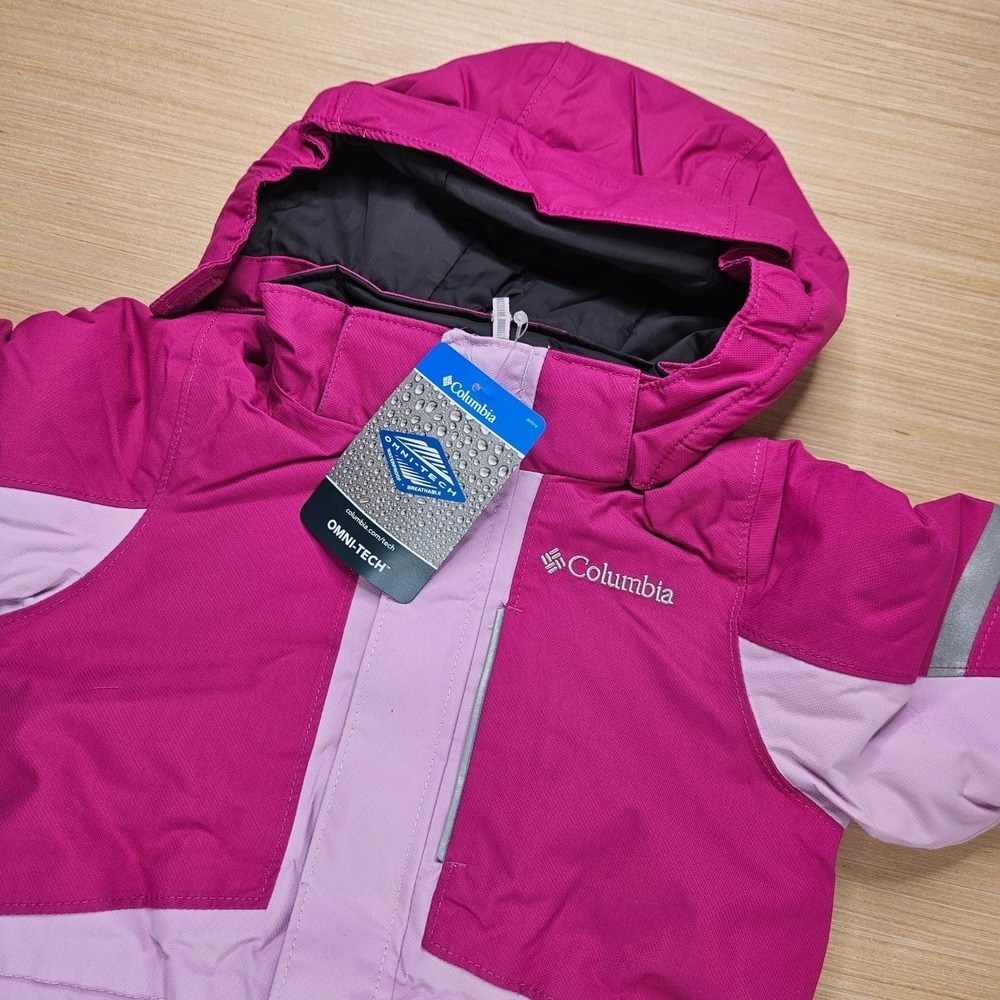 Columbia Buga II Snowsuit Youth 12-18 Month Pink Lilac Omni Tech NEW